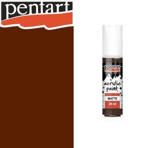 Acrylic paint - Pentart Matte Artist Color, 20ml - Dark brown