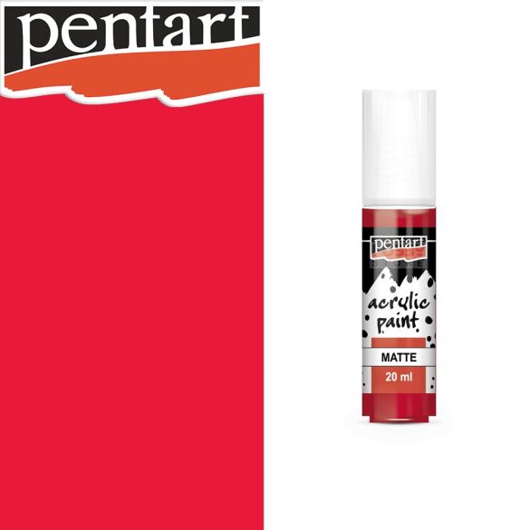 Acrylic paint - Pentart Matte Artist Color, 20ml - Red
