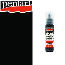 Acrylic paint - Pentart Matte Artist Color, 20ml - Black