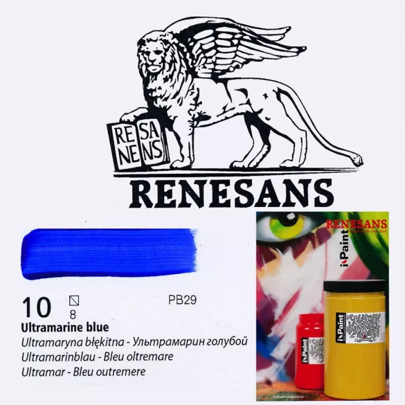 Acrylic paint - Renesans i-Paint Acrylic - 500ml - Ultramarine Blue