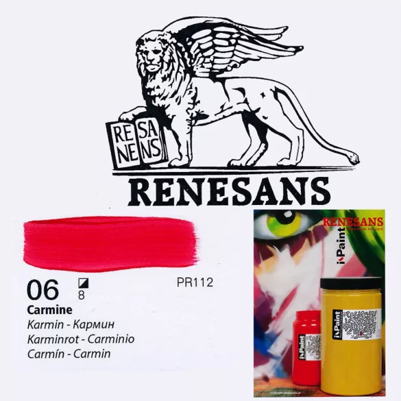 Acrylic paint - Renesans i-Paint Acrylic - 500ml - Carmine