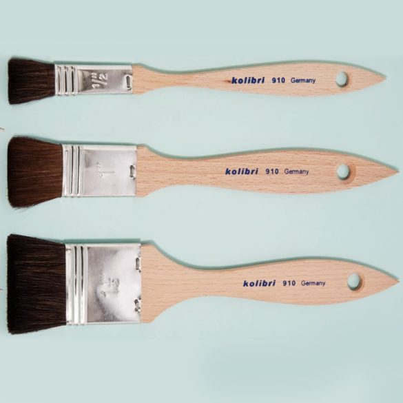 Ecset, természetes, oszlató - Kolibri Wide Flat Blending Mop Paintbrush, Natural Hair (1/2)