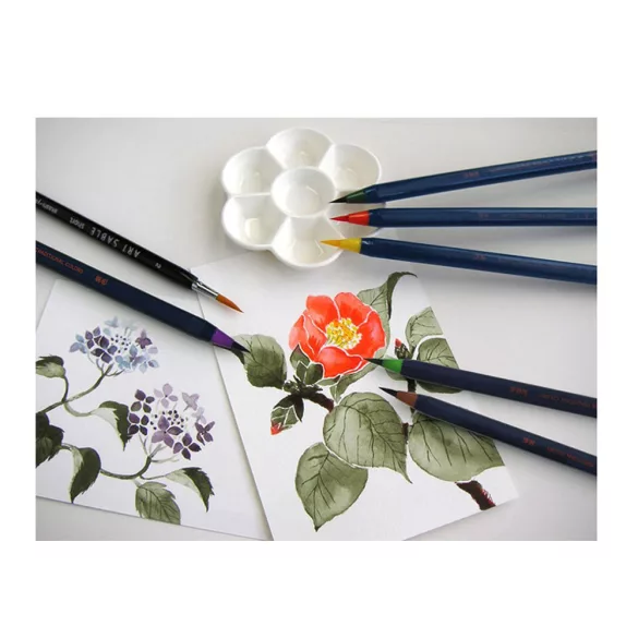 Akvarell ecsettoll - SAI Japanese Traditional - ecsetvégű tustoll - Vermilion