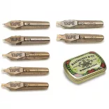 Tollszem, vágottvégű tollhegy csatolt tintatartóval - Manuscript Leonardt Tape Nib - 3mm