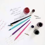 Tollszem, vágottvégű tollhegy csatolt tintatartóval - Manuscript Leonardt Tape Nib - 3mm