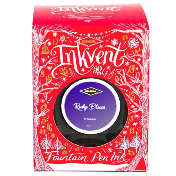 Diamine Inkvent Red Edition Fountain Pen Fine Art Ink 50ml - Ruby Blues
