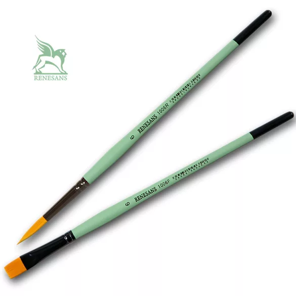 RENESANS Synthetic Gold Taklon Round Brush Series J1006R - 11