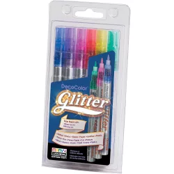   Marvy Uchida 6 Piece Decocolor Paint Marker Set, Assorted Glitter