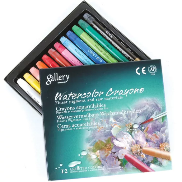 Akvarellkréta-készlet - Mungyo Gallery Watercolor Crayons in Set - 12pcs (és további kiszerelésekben)