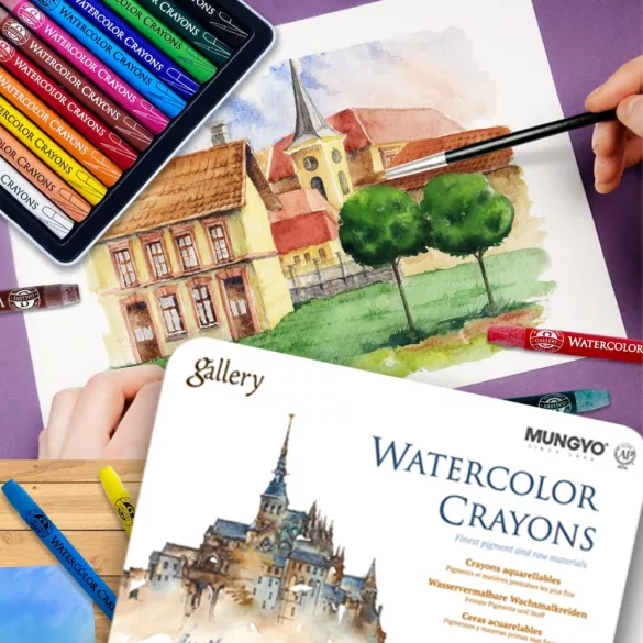 Mungyo Gallery Watercolor Crayons in Set - 12pcs (and other packaging)