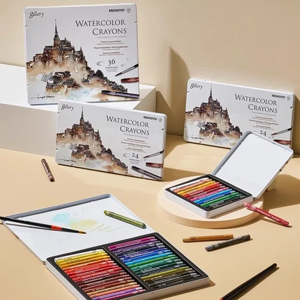Akvarellkréta-készlet - Mungyo Gallery Watercolor Crayons in Set - 24pcs