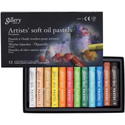  MUNGYO Oil Pastel Set for Artists - 12 Vivid Colors in Cardboard Box
