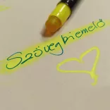 Mungyo Point Stick Solid Highlighter Gel Pen - Yellow