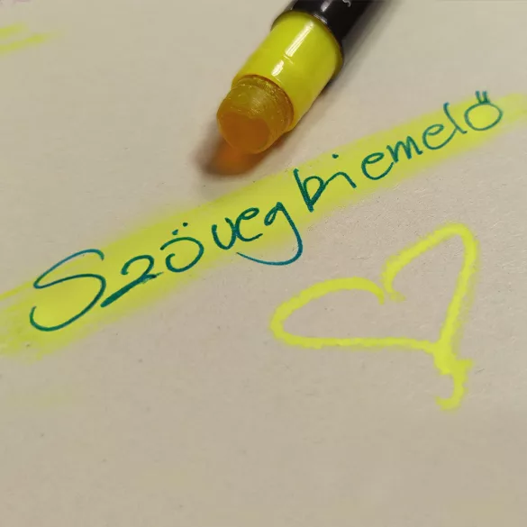 Mungyo Point Stick Solid Highlighter Gel Pen - Yellow