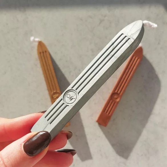 Manuscript Set of Sealing Wax Stick with wick, 3pc - Bronze/Silver/Gold