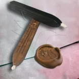 Manuscript Set of Sealing Wax Stick with wick, 3pc - Bronze/Silver/Gold