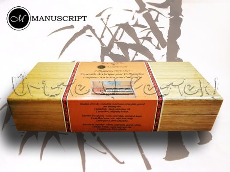 Kalligráfia – Manuscript Calligraphy Artist Set Wooden Box