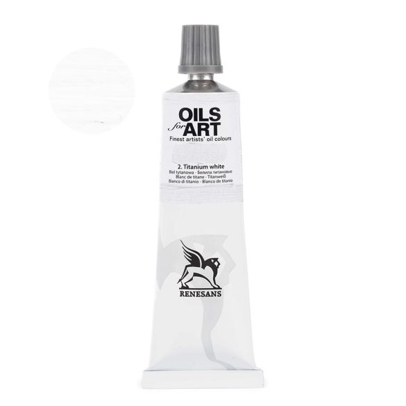 Olajfesték - Renesans Oils for Art - 60ml - Titánfehér - 02