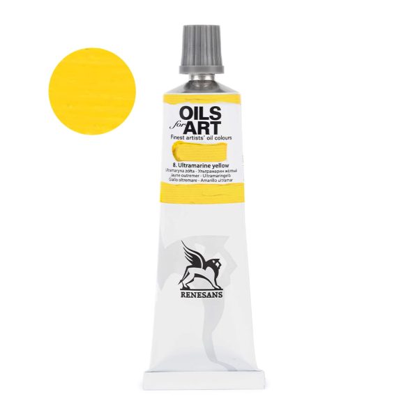 Oil Paint - Renesans Oils for Art - 60ml - Ultramarine Yellow - 08