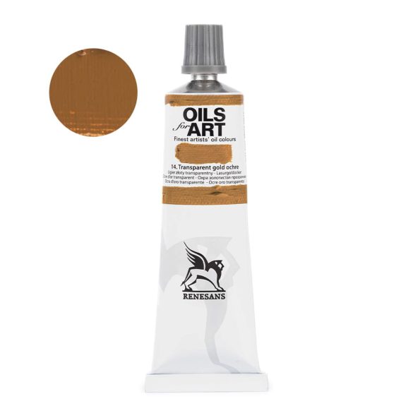 Oil Paint - Renesans Oils for Art - 60ml - Transparent Gold Ochre - 14