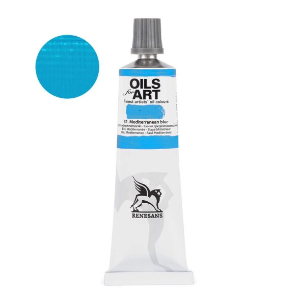 Olajfesték - Renesans Oils for Art - 60ml - Mediterranean Blue - 31