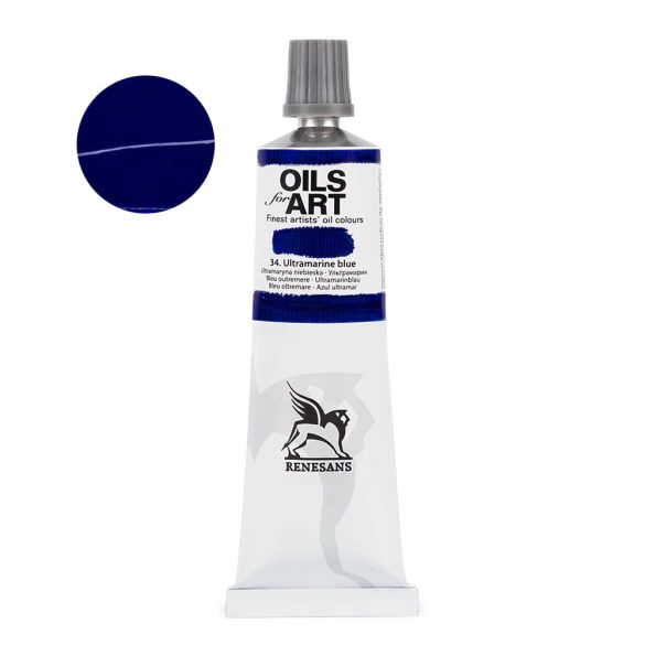 Oil Paint - Renesans Oils for Art - 60ml - Ultramarine Blue - 34