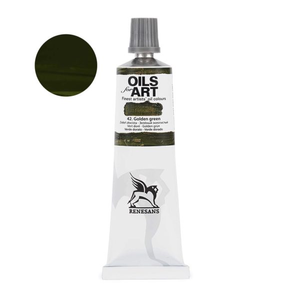 Olajfesték - Renesans Oils for Art - 60ml - Golden Green - 42