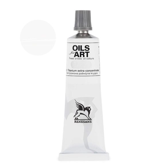 Olajfesték - Renesans Oils for Art - 60ml - Titanium White Extra Concentrate - 53