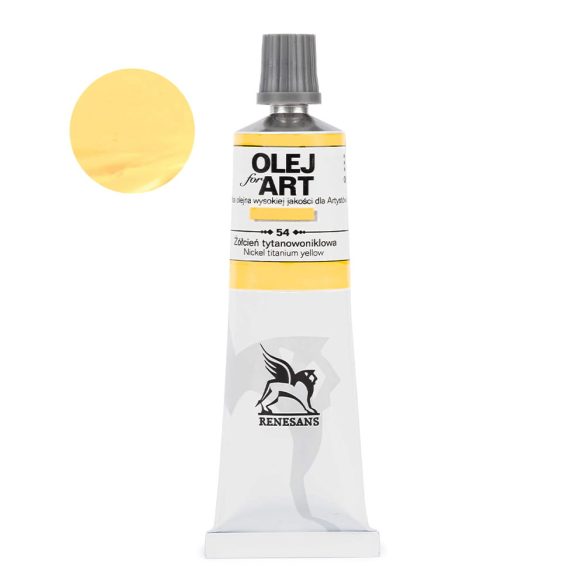 Olajfesték - Renesans Oils for Art - 60ml - Nickel Titanium Yellow - 54