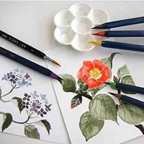 Akashiya Sai Watercolor Brush Pen - Burnt Umber