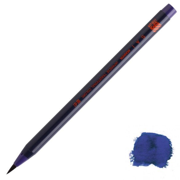Akvarell ecsetvégű tustoll - Akashiya SAI Watercolor Brush Pen - Japanese Traditional - Navy Blue
