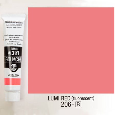 Akrilfesték Luminescent - Turner Acryl Gouache Világító Színek 20ml - Lumi Red