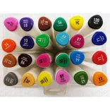 Twin Type Alcohol-Based Ink Double Tip Art Marker Set - 24pcs