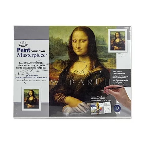Kifestő készlet vászonra, akrilfestékkel, ecsettel, felnőtteknek - 23x31 cm - Mona Lisa