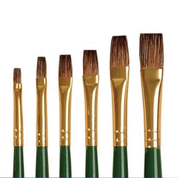 Ecset, természetes szőrű - Royal & Langnickel School Paintbrush, Flat, Natural Hair - 4