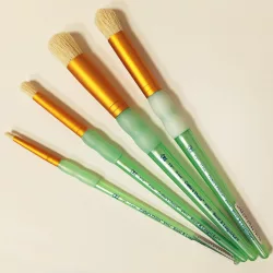   Royal & Langnickel Soft-Grip White Bristle Dome Stencil Paintbrush, Natural Hair (1/8)