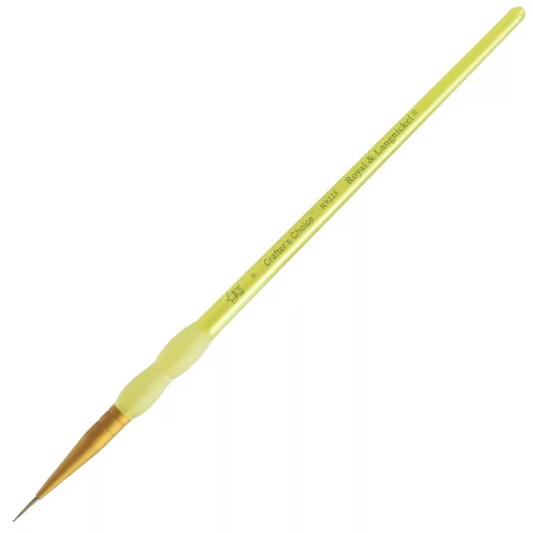 Royal & Langnickel Soft-Grip Crafter's Choice Round Sabel Liner Paintbrush, Natural Hair - 3