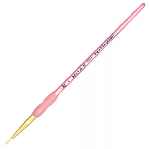 Royal & Langnickel Soft-GripCrafter's Choice White Bristle Round Paintbrush, Natural Hair - 2