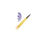 Royal & Langnickel Soft-Grip Crafter's Choice Round Dark Camel Paintbrush, Natural Hair (2)