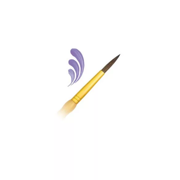 Royal & Langnickel Soft-Grip Crafter's Choice Round Dark Camel Paintbrush, Natural Hair (2)