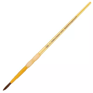 Royal & Langnickel Soft-Grip Crafter's Choice Round Dark Camel Paintbrush, Natural Hair - 6