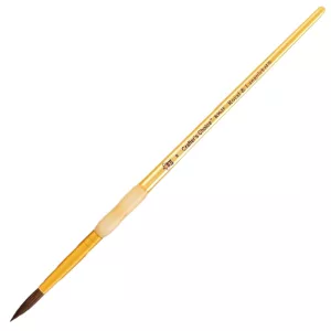 Royal & Langnickel Soft-Grip Crafter's Choice Round Dark Camel Paintbrush, Natural Hair - 8