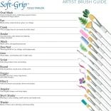 Ecset, szintetikus - Royal & Langnickel Soft-Grip Golden Taklon Flat Brush  - 1/2