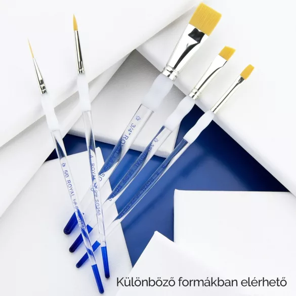 Royal & Langnickel Soft-Grip Golden Taklon Flat Brush - 3/4