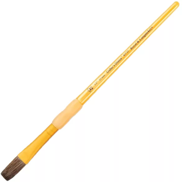 Ecset, szintetikus - Royal & Langnickel Soft-Grip Golden Dark Taklon Flat Brush - 1/2