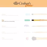 Ecset, szintetikus - Royal & Langnickel Soft-Grip Golden Dark Taklon Flat Brush - 1/2