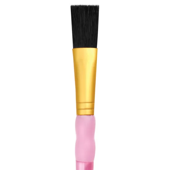 Royal & Langnickel Soft-Grip Black Bristle Flat Paintbrush, Natural Hair - 1