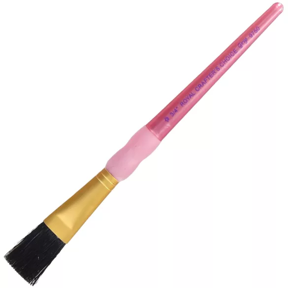 Royal & Langnickel Soft-Grip Black Bristle Flat Paintbrush, Natural Hair - 3/4