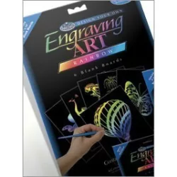 Karcfólia, szivárványos 6 db-os - 28x35 cm