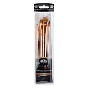 Royal & Langnickel Pro Crafter's Choice Angular Brush Set - 4pcs